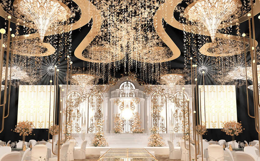 响水花木兰喜事汇金色大厅效果展示